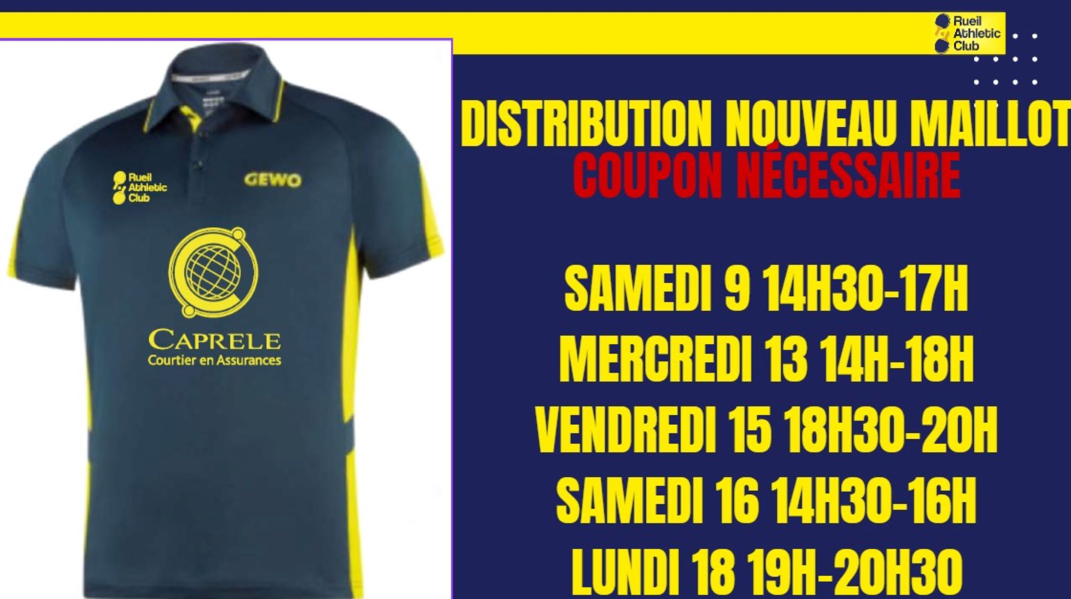 Distribution des maillots